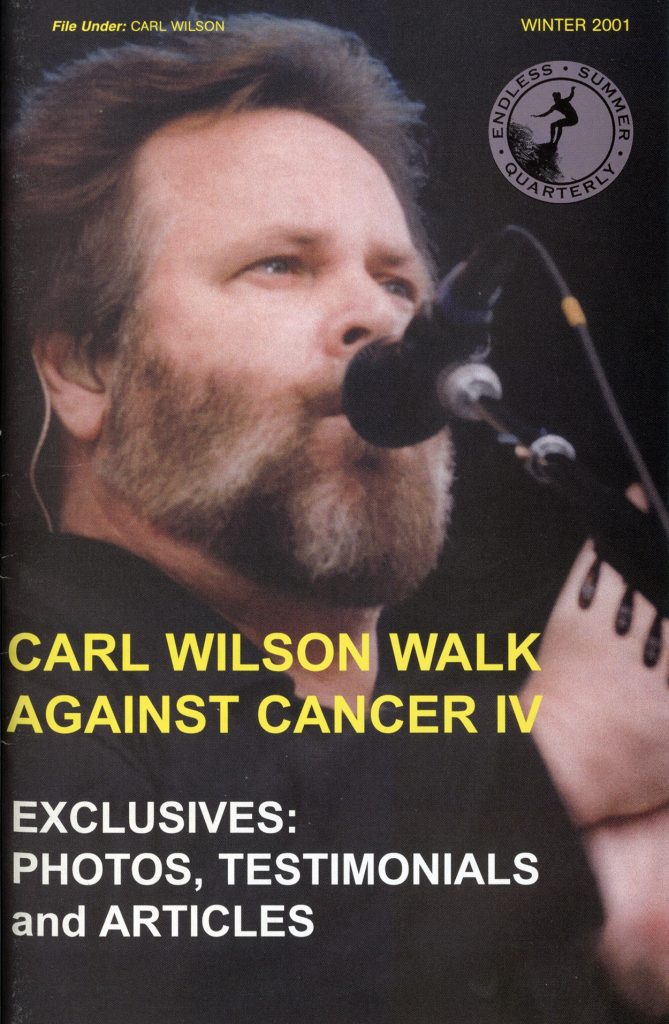 WINTER 2001, Issue #57: CARL WILSON - Walk Against Cancer IV coverage